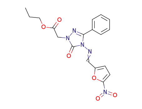(4-{[1-(5-Nitro-furan-2-yl)-meth-(Z)-ylidene]-amino}-5-oxo-3-phenyl-4,5-dihydro-[1,2,4]triazol-1-yl)-acetic acid propyl ester