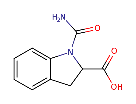Molecular Structure of 155883-52-6 (1-CARBAMOYL-2,3-DIHYDRO-1H-INDOLE-2-CARBOXYLIC ACID)