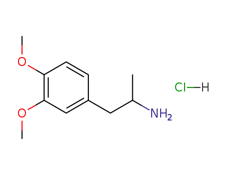 Molecular Structure of 13078-75-6 (1-(3,4-dimethoxyphenyl)propan-2-amine)