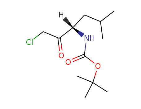 Carbamic acid,[(1S)-1-(chloroacetyl)-3-methylbutyl]-, 1,1-dimethylethyl ester (9CI)