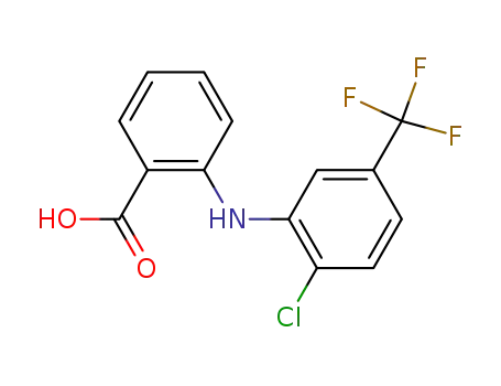 Molecular Structure of 13581-06-1 (Benzoic  acid,  2-[[2-chloro-5-(trifluoromethyl)phenyl]amino]-)