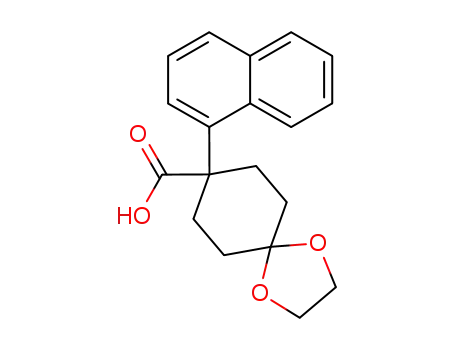 Molecular Structure of 56327-05-0 (1,4-Dioxaspiro[4.5]decane-8-carboxylic acid, 8-(1-naphthalenyl)-)