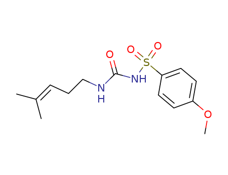 28490-25-7,4-methoxy-N-[(4-methylpent-3-en-1-yl)carbamoyl]benzenesulfonamide,Urea,1-[(p-methoxyphenyl)sulfonyl]-3-(4-methyl-3-pentenyl)- (8CI); NSC 182022