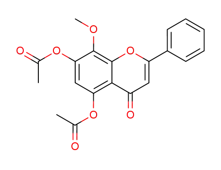 Molecular Structure of 23246-80-2 (5,7-Diacetoxy-8-methoxyflavone)