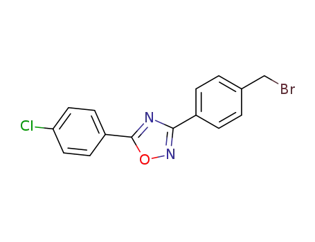 Molecular Structure of 72094-30-5 (1,2,4-Oxadiazole, 3-[4-(bromomethyl)phenyl]-5-(4-chlorophenyl)-)