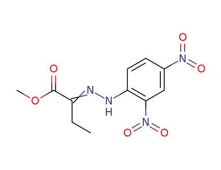 Molecular Structure of 6098-56-2 (Butanoic acid, 2-[(2,4-dinitrophenyl)hydrazono]-, methyl ester)