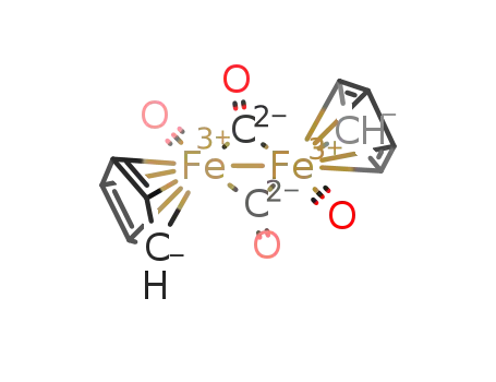 Molecular Structure of 32757-46-3 (Iron, di-mu-carbonyldicarbonylbis(eta5-2,4-cyclopentadien-1-yl)di-, (Fe-Fe), trans-)