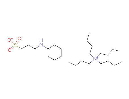 Molecular Structure of 113599-05-6 (3-Cyclohexylamino-propane-1-sulfonatetetrabutyl-ammonium;)