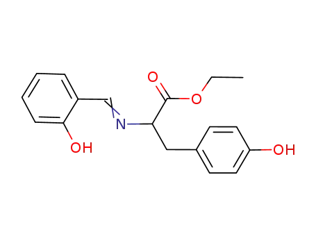 Molecular Structure of 101730-47-6 (Tyrosine, N-[(2-hydroxyphenyl)methylene]-, ethyl ester)