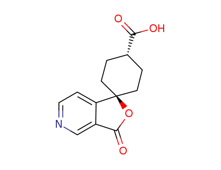 Molecular Structure of 328233-46-1 (cis-3'-Oxo-spiro[cyclohexane-1,1'(3'H)-furo[3,4-c]pyridine]-4-carboxylic acid)