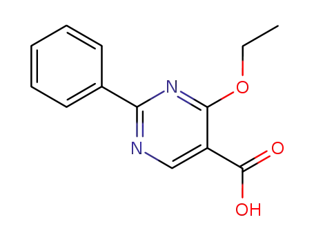 Molecular Structure of 136326-10-8 (4-ETHOXY-2-PHENYL-5-PYRIMIDINECARBOXYLIC ACID)