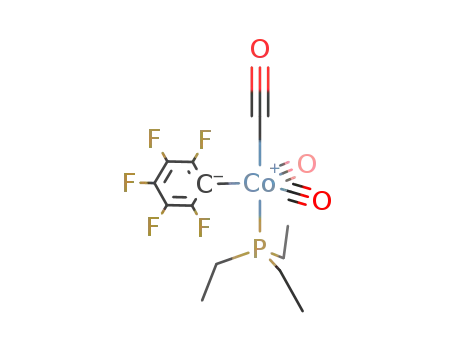 Molecular Structure of 89255-16-3 (Cobalt, tricarbonyl(pentafluorophenyl)(triethylphosphine)-)