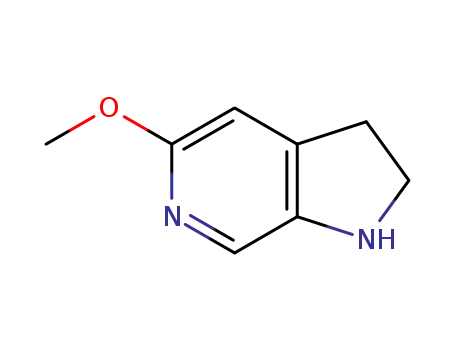 Molecular Structure of 412030-10-5 (1H-Pyrrolo[2,3-c]pyridine,2,3-dihydro-5-methoxy-(9CI))