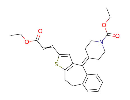 Molecular Structure of 1176739-93-7 (ethyl 4-[2-(2-ethoxycarbonylvinyl)-9,10-dihydro-1-thiabenzo[f]azulen-4-ylidene]piperidine-1-carboxylate)