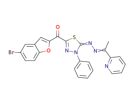 (5-bromo-benzofuran-2-yl)-{4-phenyl-5-[(1-pyridin-2-ylethylidene)hydrazono]-4,5-dihydro-[1,3,4]thiadiazol-2-yl}methanone