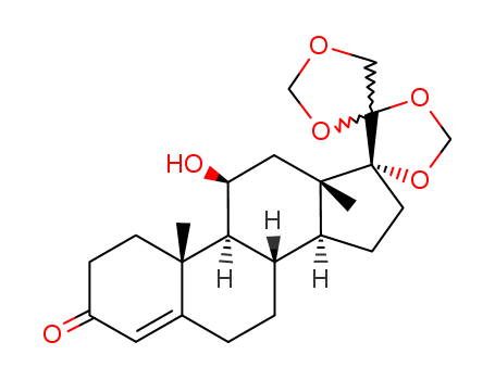 Pregn-4-en-3-one,11-hydroxy-17,20:20,21-bis[methylenebis(oxy)]-, (11b)- cas  807-05-6