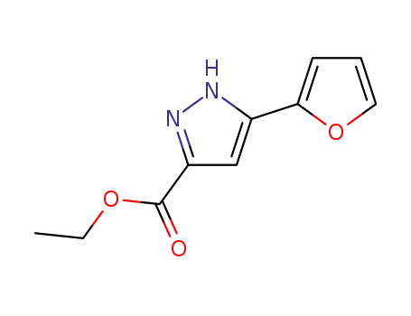 Molecular Structure of 34020-22-9 (ETHYL 5-(2-FURYL)-1H-PYRAZOLE-3-CARBOXYLATE)