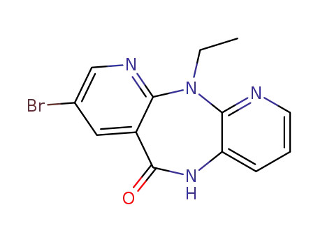 Molecular Structure of 134698-42-3 (8-BROMO-11-ETHYL-5,11-DIHYDRO-6H-DIPYRIDO[3,2-B:2',3'-E][1,4]DIAZEPIN-6-ONE)