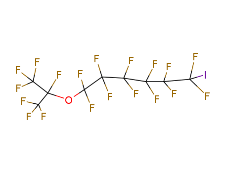 25080-18-6,1-IODO-6-(HEPTAFLUOROISOPROPOXY)PERFLUOROHEXANE,Ether,1,1,2,2,3,3,4,4,5,5,6,6-dodecafluoro-6-iodohexyl tetrafluoro-1-(trifluoromethyl)ethyl(8CI); 6-(Heptafluoroisopropoxy)dodecafluorohexyl iodide;Dodecafluoro-6-iodohexyl heptafluoroisopropyl ether; Perfluoroisopropyl6-iodododecafluorohexyl ether