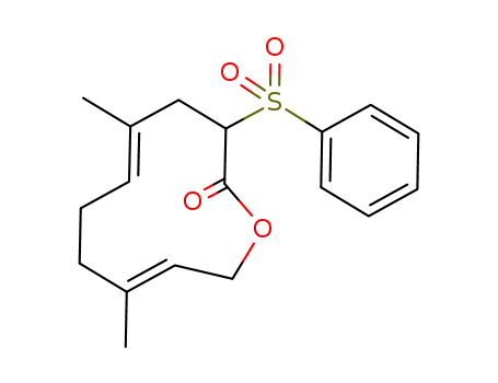 (5E,9E)-3-Benzenesulfonyl-5,9-dimethyl-oxacycloundeca-5,9-dien-2-one