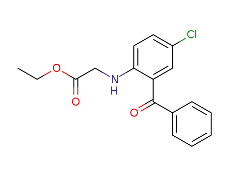 Molecular Structure of 10456-86-7 (ethyl N-(2-benzoyl-4-chlorophenyl)glycinate)