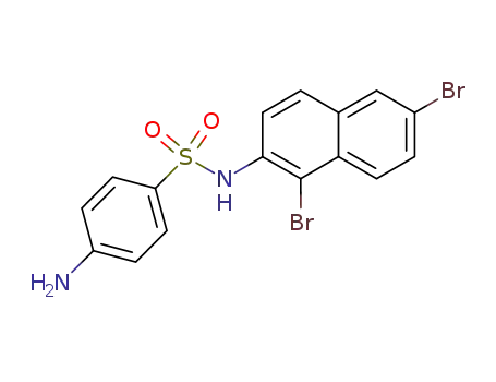 Molecular Structure of 5419-08-9 (4-amino-N-(1,6-dibromonaphthalen-2-yl)benzenesulfonamide)