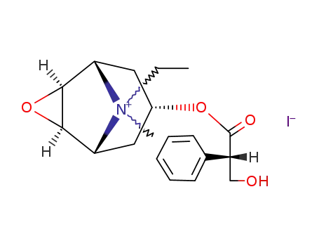 8ξ-ethyl-6<i>exo</i>,7<i>exo</i>-epoxy-8ξ-methyl-DL-3-tropoyloxy-nortropanium; iodide