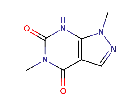 Molecular Structure of 7254-33-3 (1,5-dimethyl-1H-pyrazolo[3,4-d]pyrimidine-4,6(2H,5H)-dione)