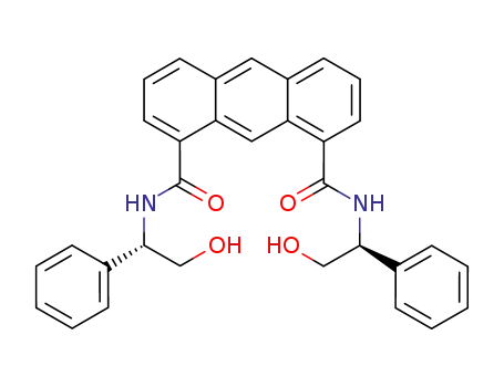 Molecular Structure of 873843-20-0 (1,8-Anthracenedicarboxamide, N,N'-bis[(1S)-2-hydroxy-1-phenylethyl]-)