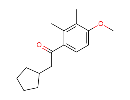 Molecular Structure of 41715-81-5 (2-Cyclopentyl-1-(4-methoxy-2,3-dimethylphenyl)ethanone)
