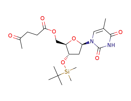 Molecular Structure of 942223-81-6 (5'-O-levulinyl-3'-O-tert-butyldimethylsilylthymidine)