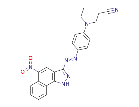 Molecular Structure of 76486-22-1 (3-{Ethyl-[4-(5-nitro-1H-benzo[g]indazol-3-ylazo)-phenyl]-amino}-propionitrile)