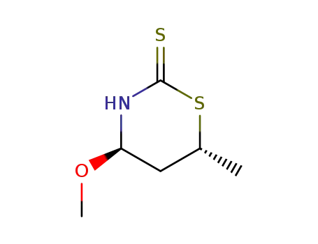 Molecular Structure of 690225-91-3 (2H-1,3-Thiazine-2-thione,tetrahydro-4-methoxy-6-methyl-(9CI))