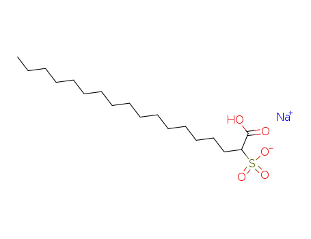 Molecular Structure of 7173-72-0 (Octadecanoic acid, 2-sulfo-, monosodium salt)