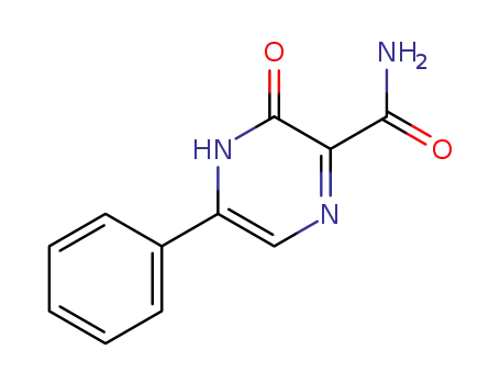 Molecular Structure of 67602-10-2 (3-Oxo-5-phenyl-4H-pyrazine-2-carboxamide)