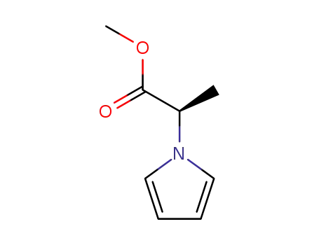 Molecular Structure of 618905-84-3 (1H-Pyrrole-1-aceticacid,alpha-methyl-,methylester,(alphaR)-(9CI))