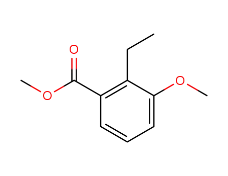 Molecular Structure of 108593-43-7 (Benzoic acid, 2-ethyl-3-methoxy-, methyl ester)
