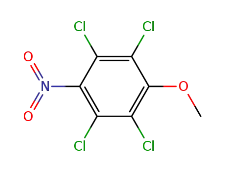 Molecular Structure of 2438-88-2 (2,3,5,6-Tetrachloro-4-nitroanisole.)