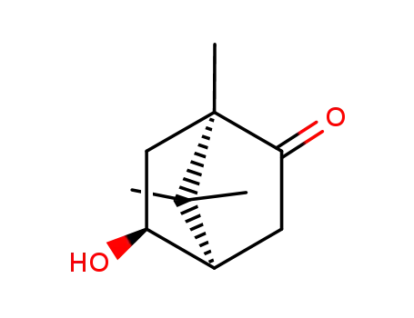 Molecular Structure of 4367-83-3 (Bicyclo[2.2.1]heptan-2-one, 5-hydroxy-1,7,7-trimethyl-, endo-)