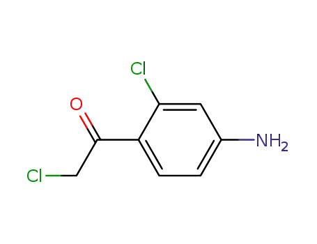Molecular Structure of 105727-35-3 (Ethanone, 1-(4-amino-2-chlorophenyl)-2-chloro- (9CI))