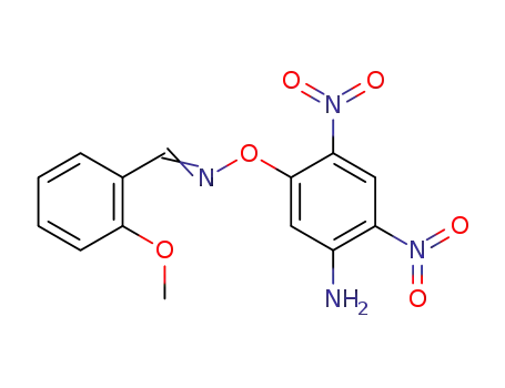 Molecular Structure of 61101-22-2 (Benzaldehyde, 2-methoxy-, O-(5-amino-2,4-dinitrophenyl)oxime)