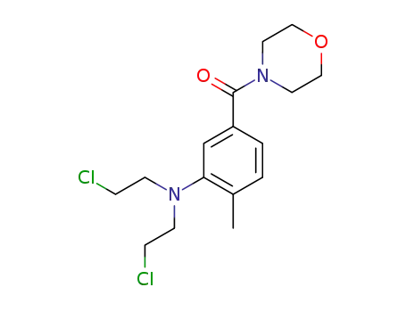 Molecular Structure of 21447-39-2 (4-[3-[Bis(2-chloroethyl)amino]-4-methylbenzoyl]morpholine)