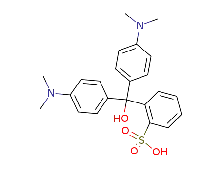 Molecular Structure of 10165-84-1 (2-(4,4'-bis-dimethylamino-α-hydroxy-benzhydryl)-benzenesulfonic acid)
