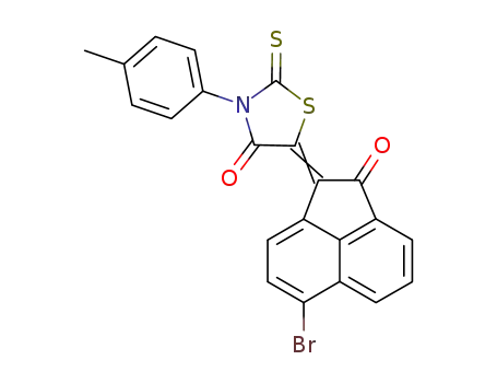 5-(6-bromo-2-oxo-acenaphthen-1-ylidene)-2-thioxo-3-<i>p</i>-tolyl-thiazolidin-4-one