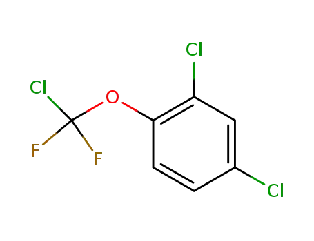 Molecular Structure of 451-84-3 (Benzene, 2,4-dichloro-1-(chlorodifluoromethoxy)-)