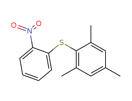 Molecular Structure of 33253-10-0 (Benzene, 1,3,5-trimethyl-2-[(2-nitrophenyl)thio]-)