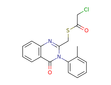 Ethanethioic acid, chloro-,  S-[[3,4-dihydro-3-(2-methylphenyl)-4-oxo-2-quinazolinyl]methyl] ester