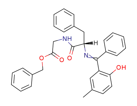 Molecular Structure of 61243-47-8 (Glycine,
N-[N-[(2-hydroxy-5-methylphenyl)phenylmethylene]-L-phenylalanyl]-,
phenylmethyl ester)