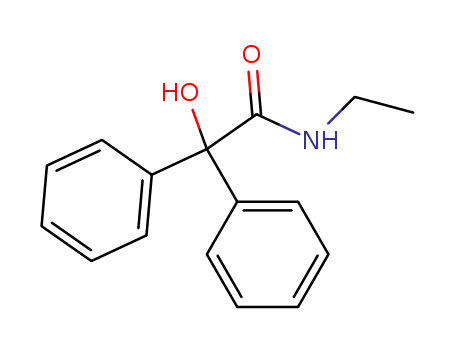Molecular Structure of 10012-56-3 (N-ethyl-2-hydroxy-2,2-diphenylacetamide)