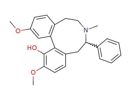 (+)-(<i>S</i><sub>a</sub>,6<i>Ξ</i>)-2,12-dimethoxy-7-methyl-6-phenyl-6,7,8,9-tetrahydro-5<i>H</i>-dibenz[<i>d,f</i>]azonin-1-ol